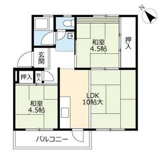 UR徳力【4階】の間取り