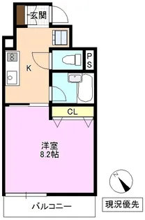ローズマンション【4階】の間取り