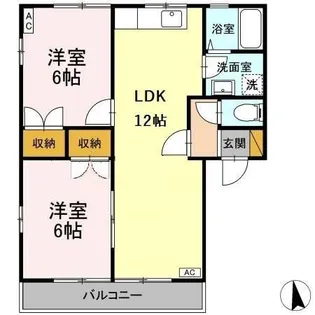メゾン・フローラ B【2階】の間取り