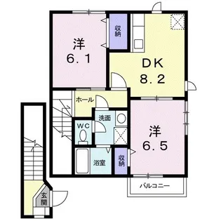 アプリコットB【2階】の間取り