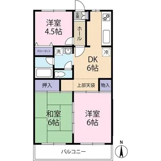 メゾンドパストラル一番館【4階】の間取り