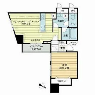 カテリーナ代々木プレイス【2階】の間取り