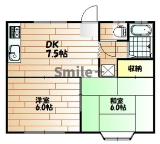 ロココ福田【2階】の間取り