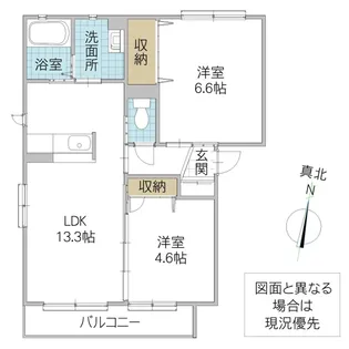 メルヴェーユ平須【1階】の間取り