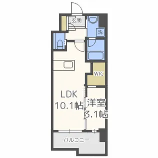 アクアステージ美野島【9階】の間取り