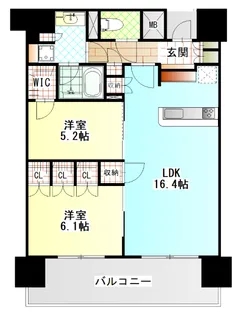 レーベン小田原 THE TOWER【15階】の間取り