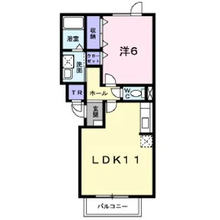 タウンコートワカバ【1階】の間取り