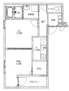 フジパレス堺鳳中町サウス【2階】の間取り