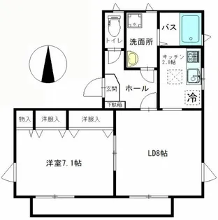 シャトークリスタル【1階】の間取り
