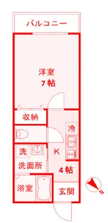 NS GATE鎌倉材木座【2階】の間取り
