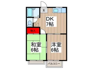 カ-サ楓【1階】の間取り