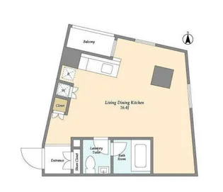 エスタート等々力【4階】の間取り