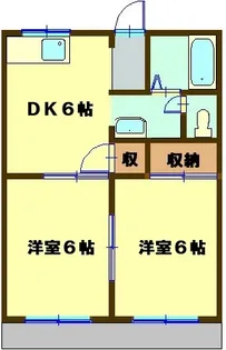 ルミエール末広【1階】の間取り