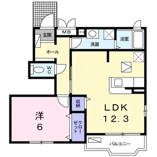 クリアネス メゾン【1階】の間取り