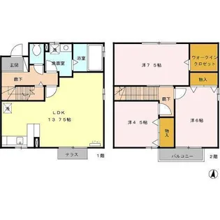 ブランシェ北斗Bの間取り