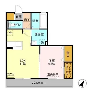 グリーンアレイC【3階】の間取り