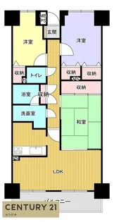 ライオンズマンション 宇部錦町【6階】の間取り