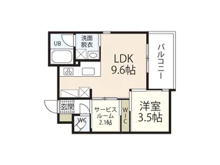 ETERNO江波【1階】の間取り