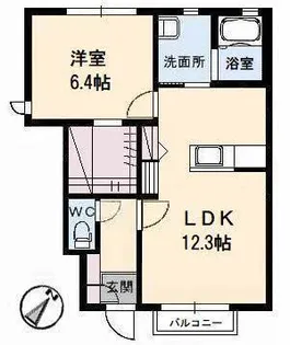 シャルマンラフォーレ B棟【1階】の間取り