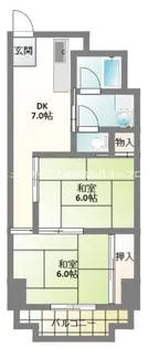 丸信リバーサイドコーポ1【8階】の間取り