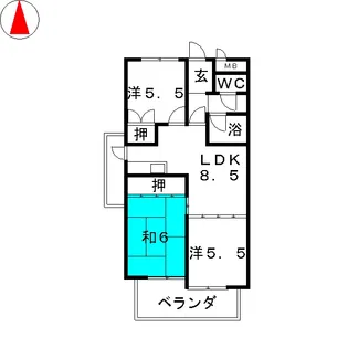 フェステ菊屋第6【3階】の間取り