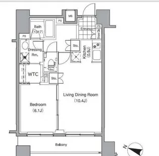 パークハビオ赤坂氷川町【6階】の間取り