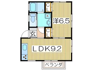 リバ-サイドコ-プA【1階】の間取り