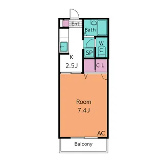 フラット菅生【1階】の間取り