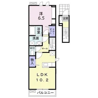 クレメント椿【2階】の間取り