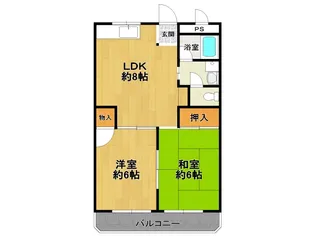 エクセレンス野間【2階】の間取り