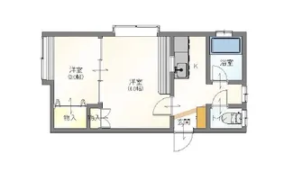 ウイング中木戸II【1階】の間取り