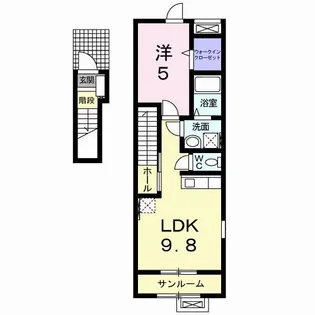 ジュエル ハピネスT.T【2階】の間取り