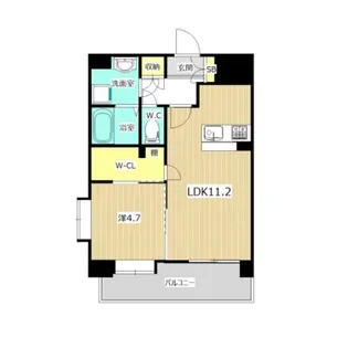 LIBTH千葉城【7階】の間取り