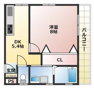 ヴィクトリアハイツ明石【2階】の間取り