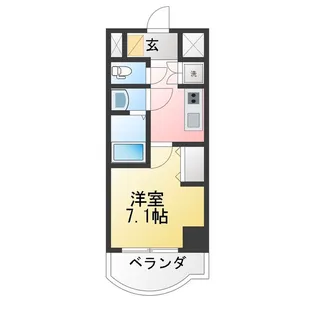 レジデンス浜田【3階】の間取り