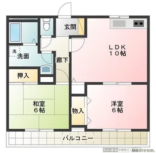 NSハイツB【1階】の間取り