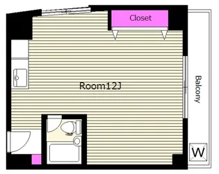 定期借家 駅チカ1分◎ペット相談 幡ヶ谷スカイマンション【5階】の間取り