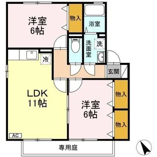 セジュール深川 A棟【1階】の間取り