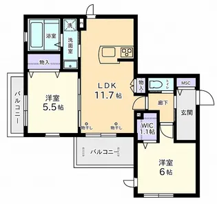アビタシオンクラビージョ【2階】の間取り