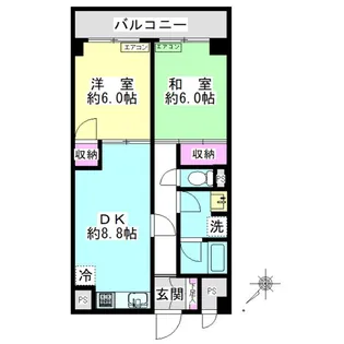 ラレス横山I【1階】の間取り