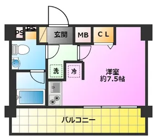 プレールドゥーク元住吉【5階】の間取り