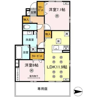 ティアラB【3階】の間取り