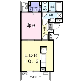 レジデンス KIZU【1階】の間取り