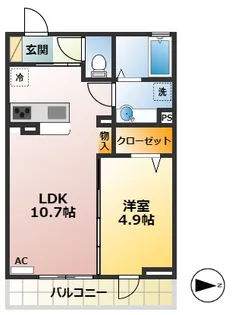 ヴィグノーブル上石神井【2階】の間取り
