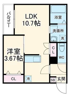 ジーメゾン綾瀬上土棚【1階】の間取り