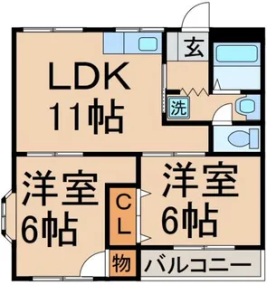 ハイム 恵【2階】の間取り