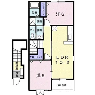 ベェル ヴェル【2階】の間取り