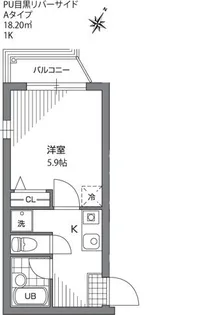 プライムアーバン目黒リバーサイド【3階】の間取り