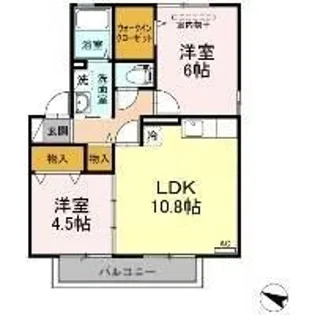 サリュー ダムール B棟【2階】の間取り