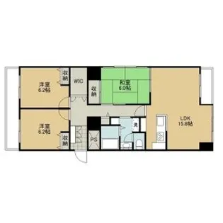 リナ・パートナーズ南2条【5階】の間取り